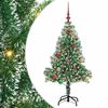 vidaXL Tekoinen joulukuusi lumiflockilla ja LED-valolla 150 cm