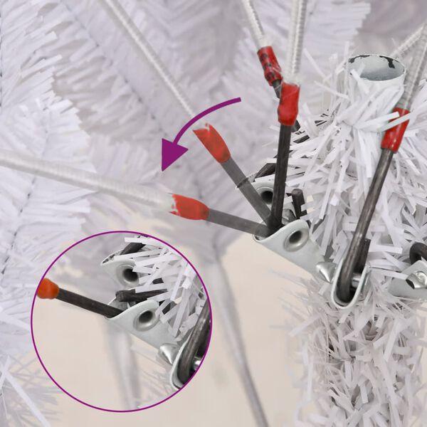 vidaXL Tekojoulukuusi saranoilla ja lumihuurteella 180 cm