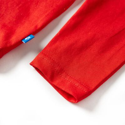 Lasten pitkähihainen T-paita punainen 92