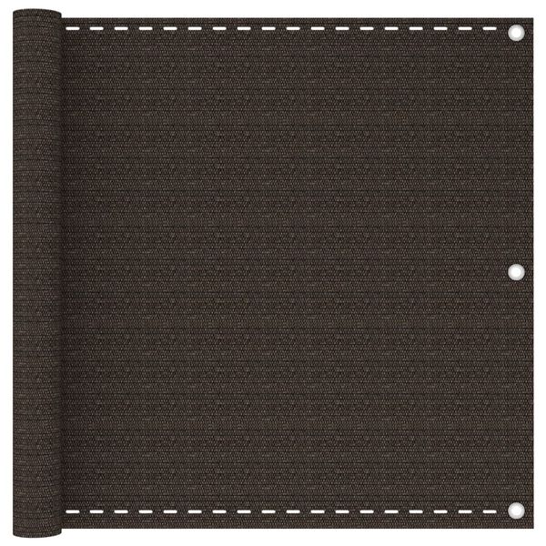 vidaXL Parvekkeen suoja ruskea 90x300 cm HDPE