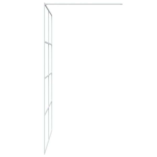 vidaXL Walk-in suihkusein&auml;ke valkoinen 140x195 cm kirkas ESG-lasi