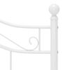 vidaXL S&auml;ngynrunko valkoinen metalli 120x200 cm