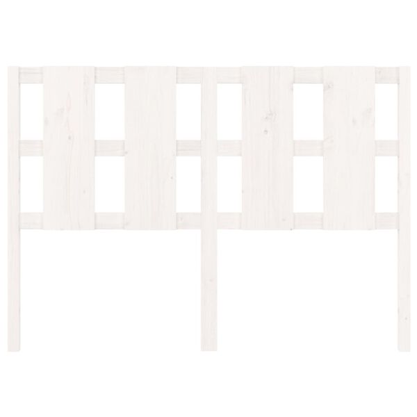 vidaXL Sängynpääty valkoinen 145,5x4x100 cm täysi mänty