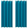 vidaXL Piment&auml;v&auml; verho renkailla 2 kpl Turkoosi 225 x 140 cm