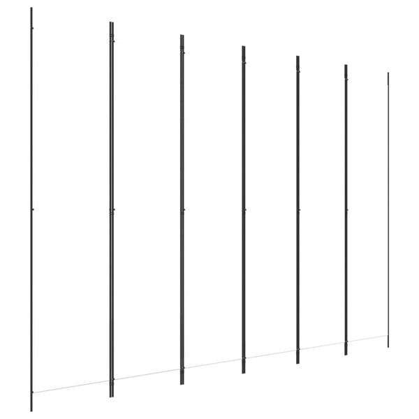 vidaXL 6-paneelinen Tilanjakaja valkoinen 300x220 cm kangas
