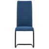 vidaXL Ruokatuolit takajalattomat 2 kpl sininen kangas