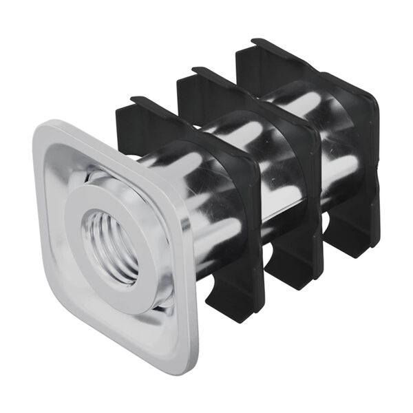 vidaXL Kierteinen putken lis&auml;osa 12 pcs Mustaa ja hopeaa