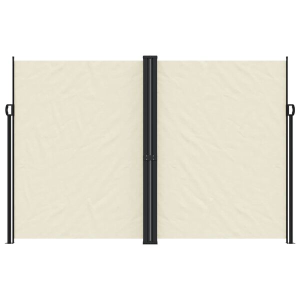 vidaXL Sisäänvedettävä sivumarkiisi kerma 220x1000 cm