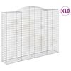 vidaXL Kaarevat kivikorit 10 kpl 300x50x220/240 cm galvanoitu rauta