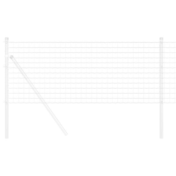 vidaXL Euroaita Hopea 0,4 x 10 m Kuumasinkitty rauta