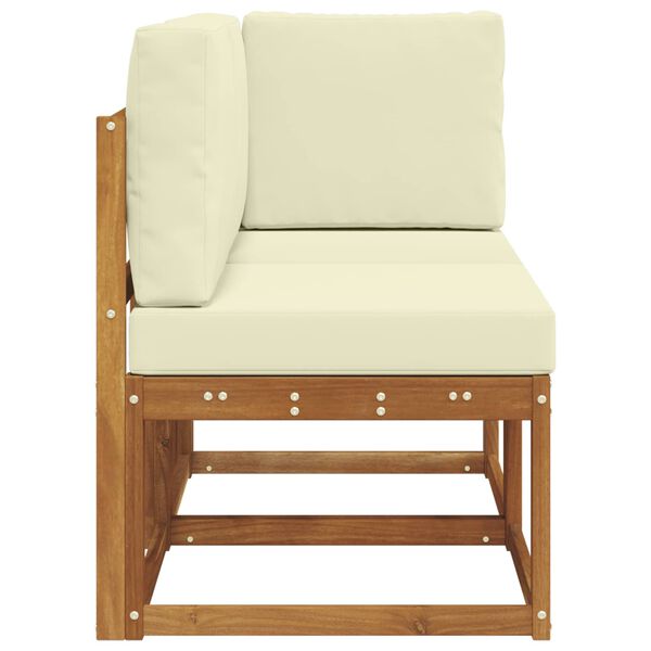 vidaXL Ulkomoduulisohva tyynyll&auml; 2 Kappale Luonnollinen ja kerma