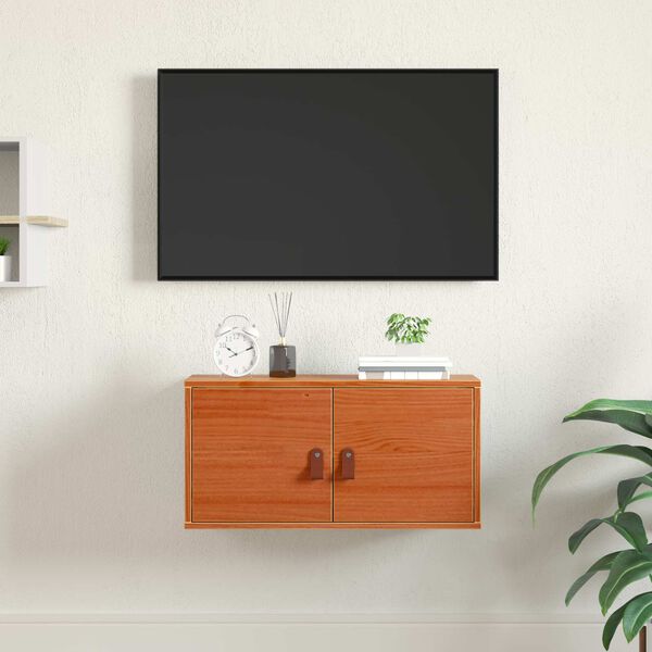 vidaXL Sein&auml;kaappi Vaha ruskea 60 x 30 x 30 cm Massiivinen m&auml;nty