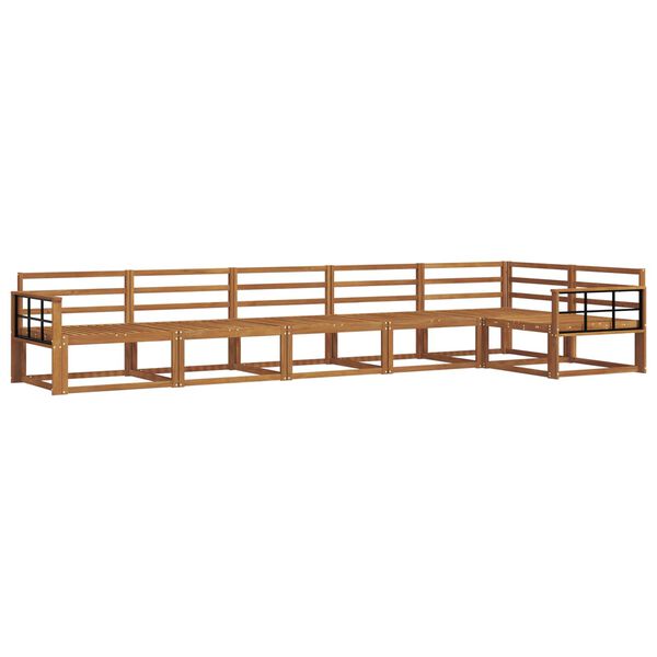 vidaXL Ulkosohvakokoelma 6 pcs Luonnollinen Tihe&auml; akasiapuu