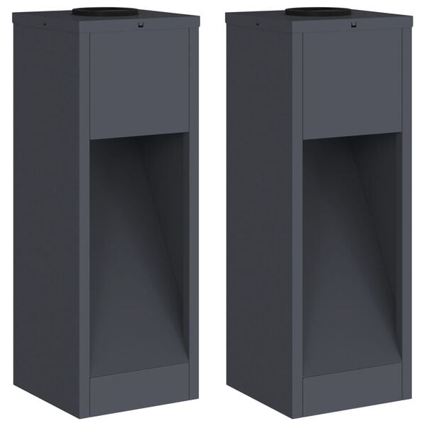 vidaXL Aurinkoinen LED-polkuvalo 2 pcs Antrasiitti