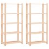 vidaXL 5-kerroksiset varastohyllyt 2 kpl 80x38x170cm t&auml;ysi m&auml;nty 250kg