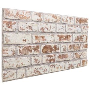 vidaXL Sein&auml;paneelit 10 pcs Punainen ja valkoinen 100 x 50 cm