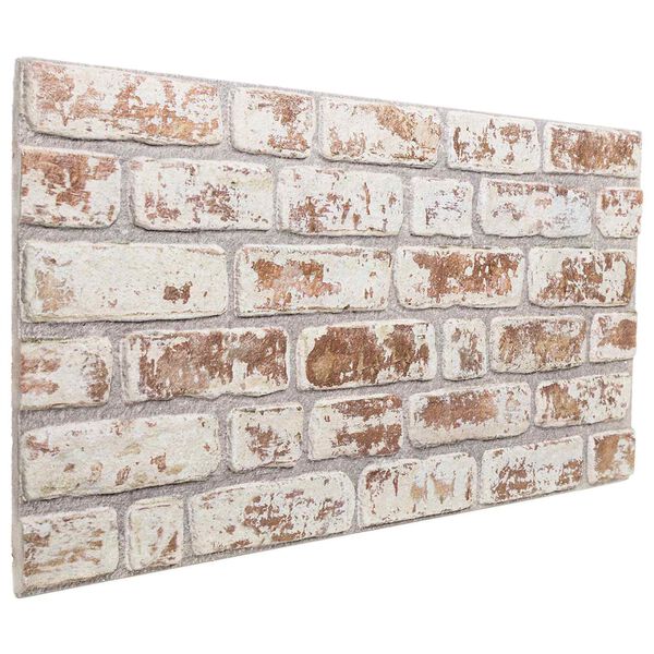 vidaXL Sein&auml;paneelit 10 pcs Punainen ja valkoinen 100 x 50 cm