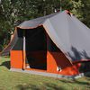 vidaXL Tipi-teltta Harmaa ja oranssi 358 x 296 x 258 cm taffeta
