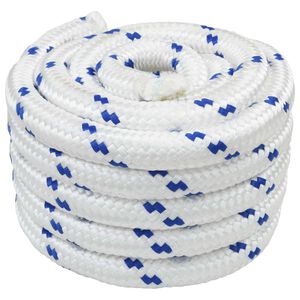 vidaXL Venelanka 4 mm 25 m Valkoinen ja sininen