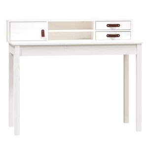 vidaXL Ty&ouml;p&ouml;yt&auml; valkoinen 110x50x93 cm t&auml;ysi m&auml;nty
