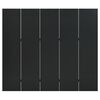 vidaXL 5-Paneelinen tilanjakaja 200x180 cm musta ter&auml;s