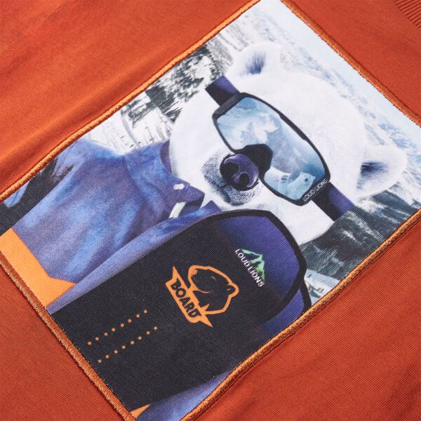 Lasten pitk&auml;hihainen T-paita vaalea ruoste 104