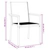 vidaXL Puutarhatuolit 4 kpl 55x61,5x90 cm musta Textilene ja teräs