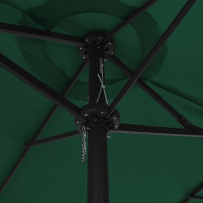 vidaXL Aurinkovarjo alumiinitanko 460x270 cm vihreä
