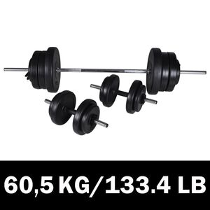 Painonnostotanko ja K&auml;sipaino Sarja 60,5 kg