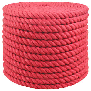 vidaXL Juuttinaru 16 mm Punainen 100% Tossa juutti