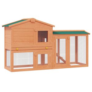 vidaXL Suuri kaninkoppi/pienel&auml;inten ulkoh&auml;kki puu