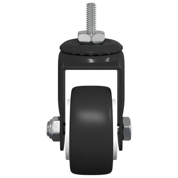 vidaXL K&auml;&auml;nt&ouml;py&ouml;r&auml; 12 pcs Musta M6 mm Rautaa ja nailonia