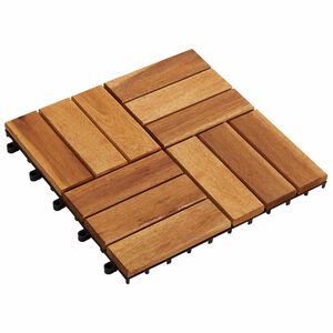 vidaXL Laudat 20 kpl Ruskea 30 x 30 cm Akasiapuu