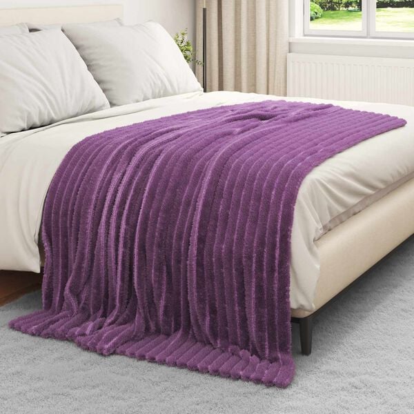 vidaXL Heittop&auml;&auml;llys 6 pcs Violetti 200 x 150 cm Fleese