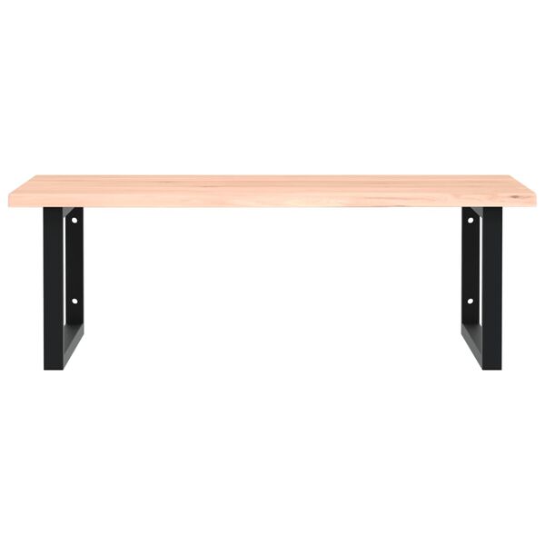 vidaXL Pesuallashylly seinälle teräs ja täysi tammi