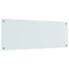 vidaXL Keitti&ouml;n suojapaneeli Valkoinen 110 x 40 cm karkaistu lasi