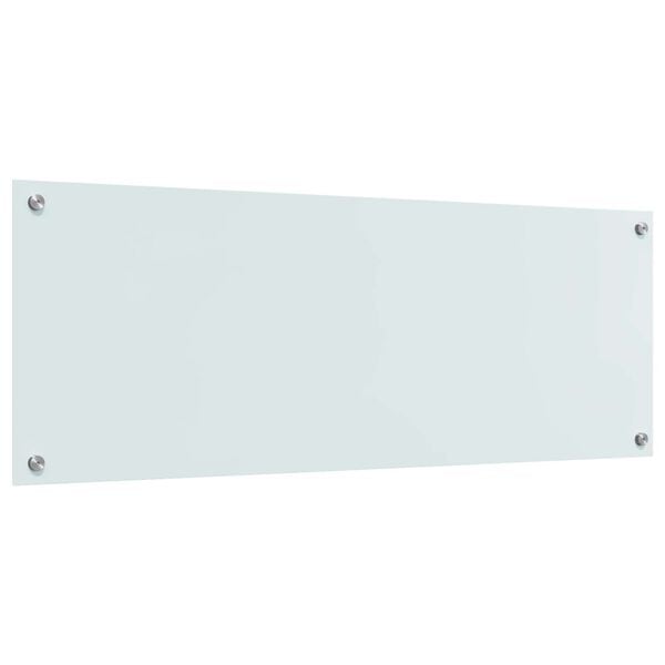 vidaXL Keitti&ouml;n suojapaneeli Valkoinen 110 x 40 cm karkaistu lasi