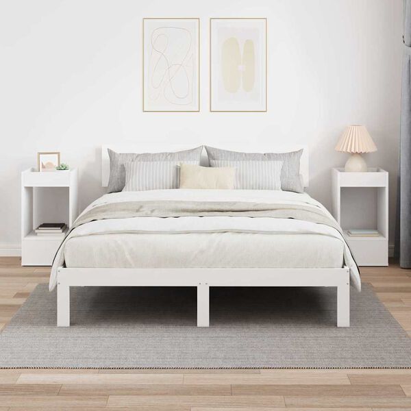 vidaXL P&auml;&auml;typ&ouml;yt&auml; 2 pcs Valkoinen 30 x 30 x 56 cm Tekninen puu