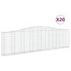 vidaXL Kaarevat kivikorit 20 kpl 400x30x100/120 cm galvanoitu rauta