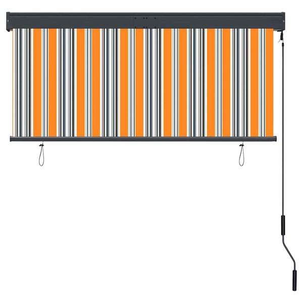 vidaXL Ulkorullaverho 140x250 cm keltainen ja sininen