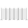 vidaXL 6-paneelinen Tilanjakaja valkoinen 520x180 cm kangas