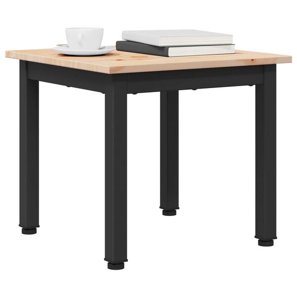 vidaXL Sohvapöytä Valkoinen 60 x 50 x 36 cm Massiivinen mänty