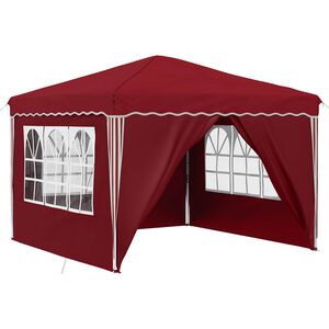 vidaXL Pop-up Juhlateltta 288 x 288 x 245 cm Burgundi Oxford-kangas