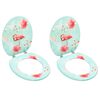 vidaXL WC-istuimet kansilla 2 kpl MDF flamingokuosi