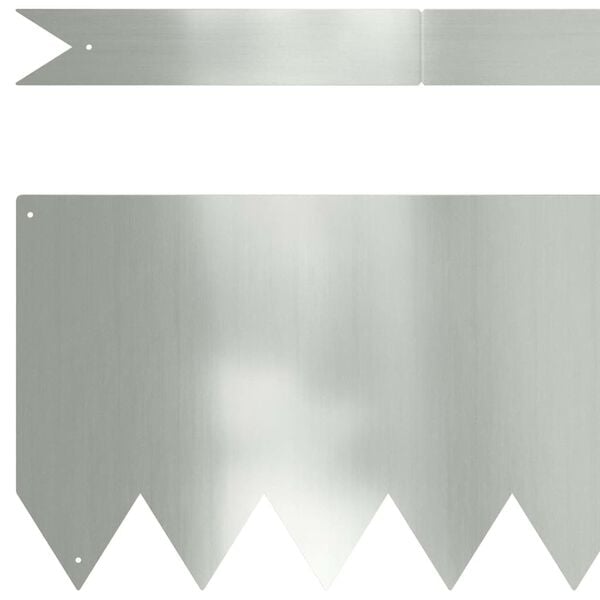 vidaXL Nurmireunus 10 pcs Hopea 100 x 0.05 x 20 cm Galvanoitu ter&auml;s