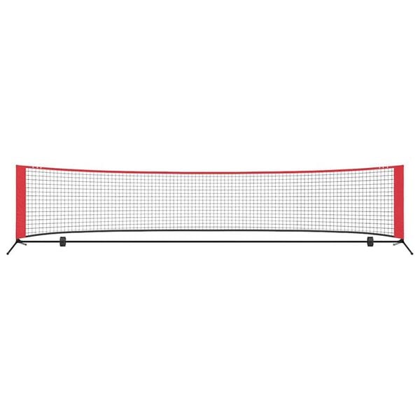 vidaXL Tennisverkko Musta ja punainen 396 x 92 x 87 cm Polyesteri