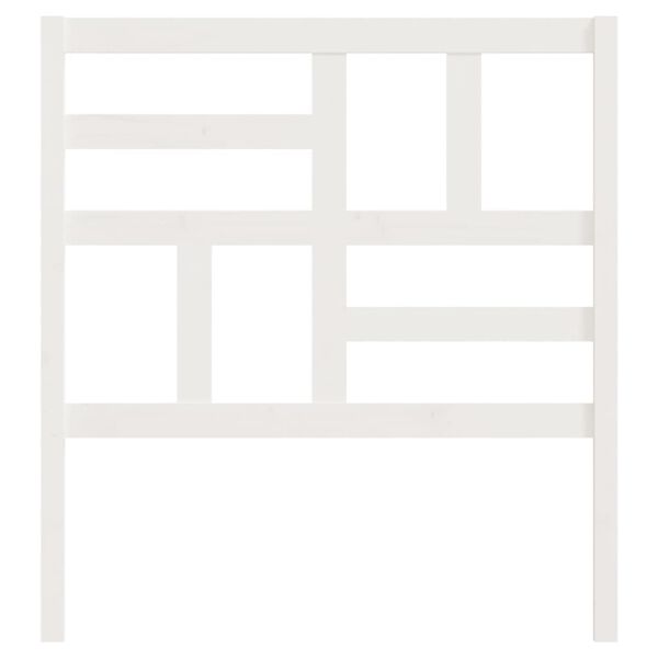 vidaXL Sängynpääty valkoinen 106x4x104 cm täysi mänty