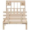 vidaXL Sänky kirjahyllyllä ilman patjaa 100x200 cm täysi mänty