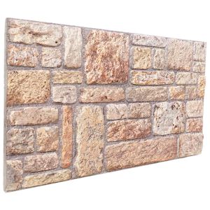 vidaXL Sein&auml;paneelit 10 kpl 100 x 50 cm Vaalea ruskea ja valkoinen