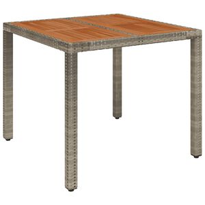 vidaXL Puutarhap&ouml;yt&auml; puup&ouml;yt&auml;levyll&auml; harmaa 90x90x75 cm polyrottinki